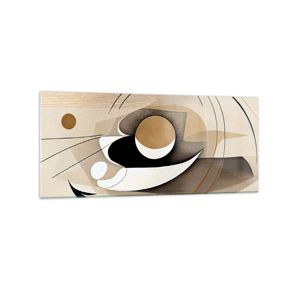 Schilderen op glas - Compositie: de essentie van de dingen - 120x50 cm