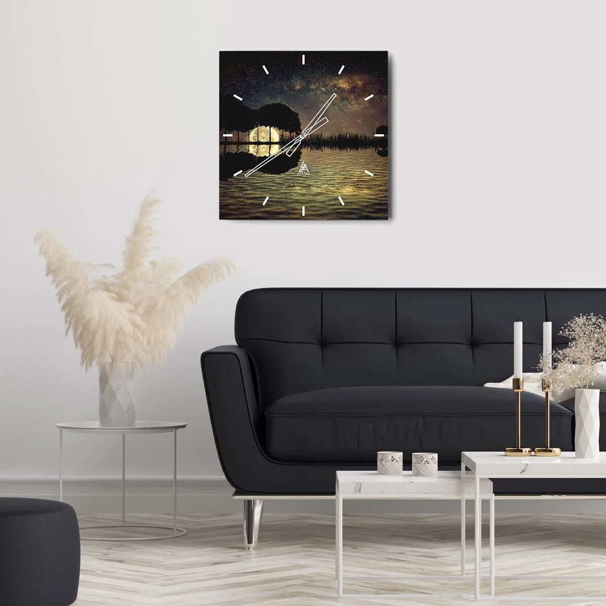 Wandklok - Klok - Nacht aan het einde van de wereld - 40x40 cm