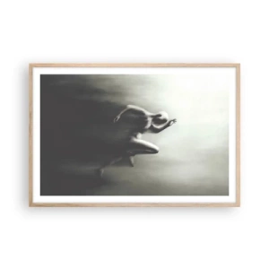 Een poster in een licht eiken lijst - Niet te stopen - 91x61 cm