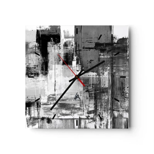 Wandklok - Klok - Grijs is prachtig - 30x30 cm