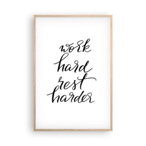 Een poster in een licht eiken lijst - Levensbalans - 61x91 cm