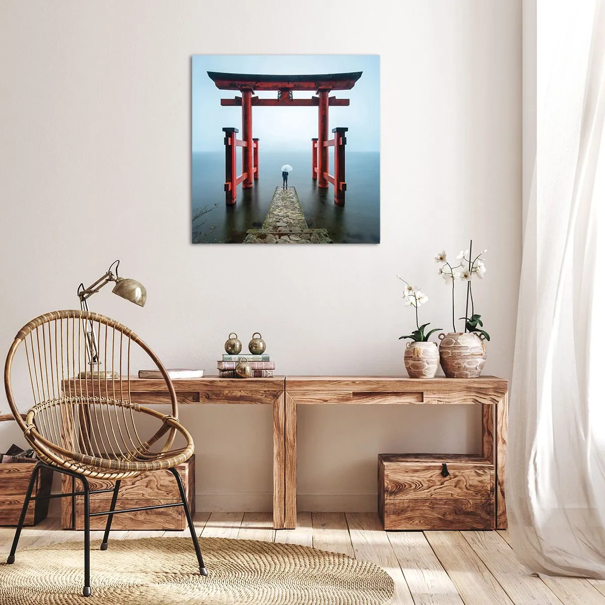 Schilderen op canvas - Japanse mijmering - 40x40 cm