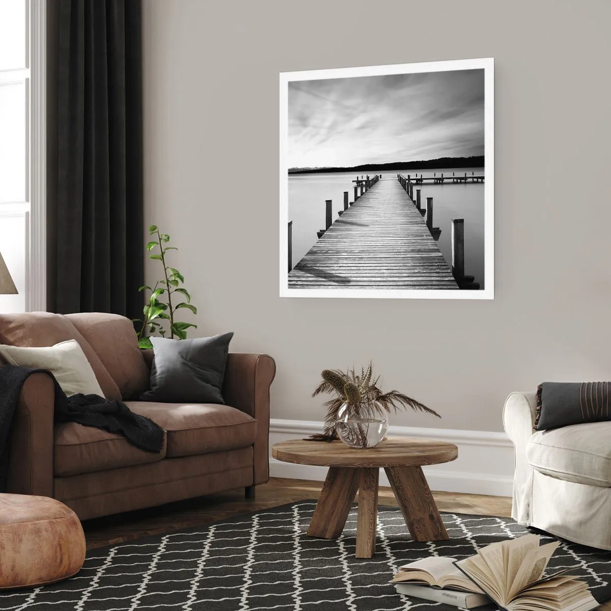 Poster - Bij de waterput - vrede - 30x30 cm