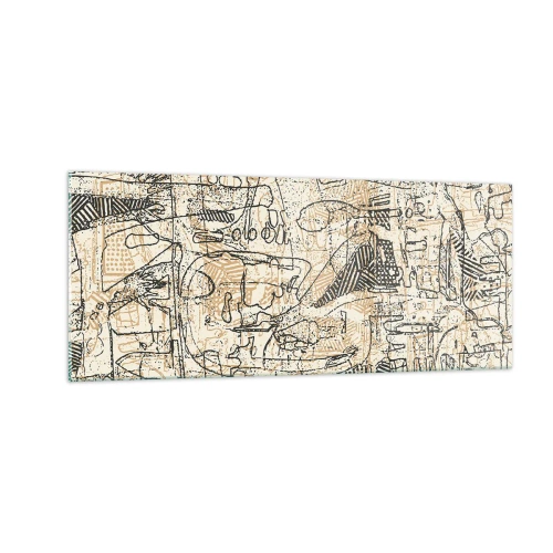 Schilderen op glas - Het wacht om te worden gedecodeerd - 100x40 cm