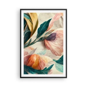 Poster in een zwarte lijst - Bloemen van de zuidelijke eilanden - 61x91 cm