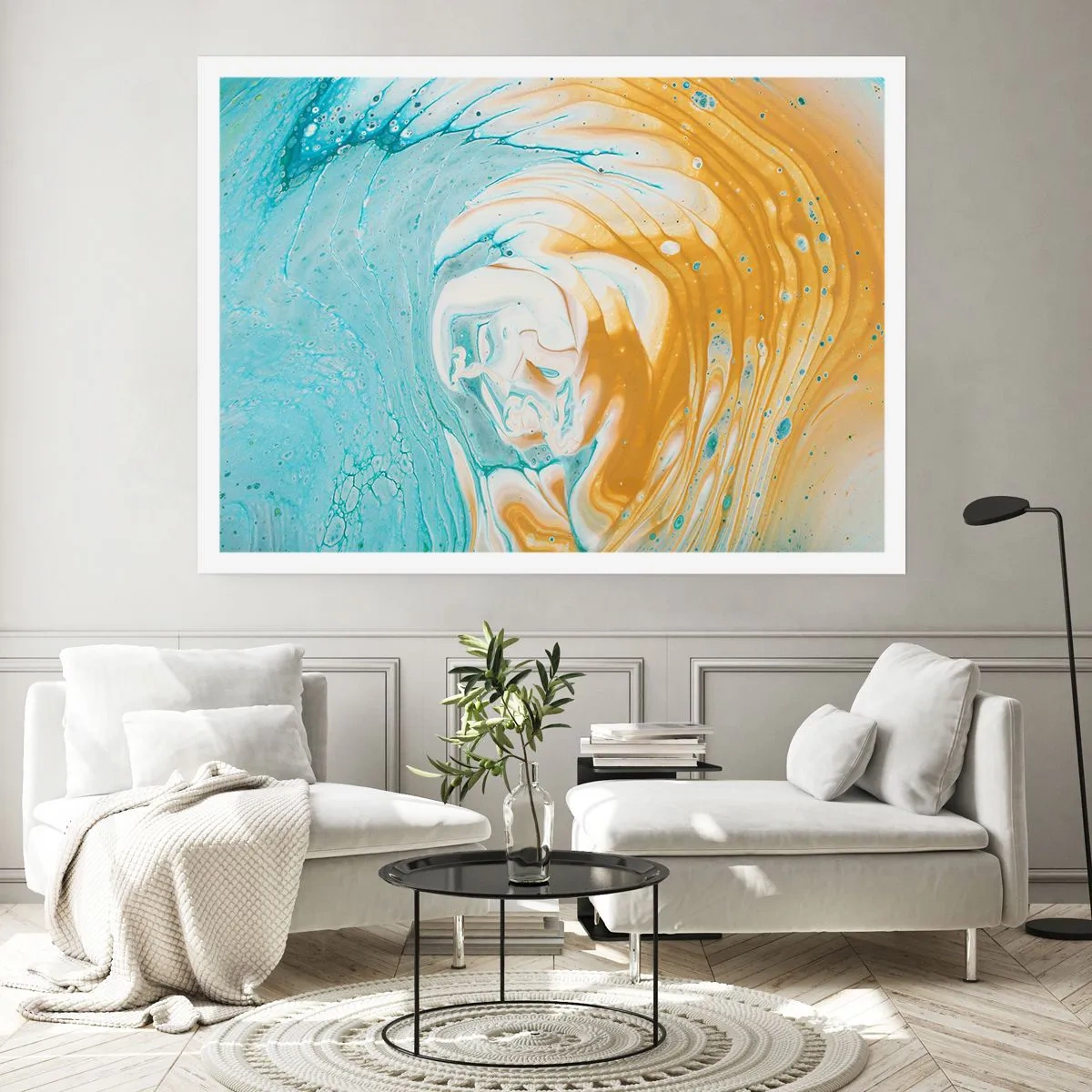 Poster - Pastel werveling - 50x40 cm