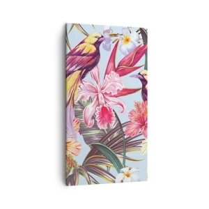 Schilderen op canvas - Bloemblaadjes en veren - 45x80 cm