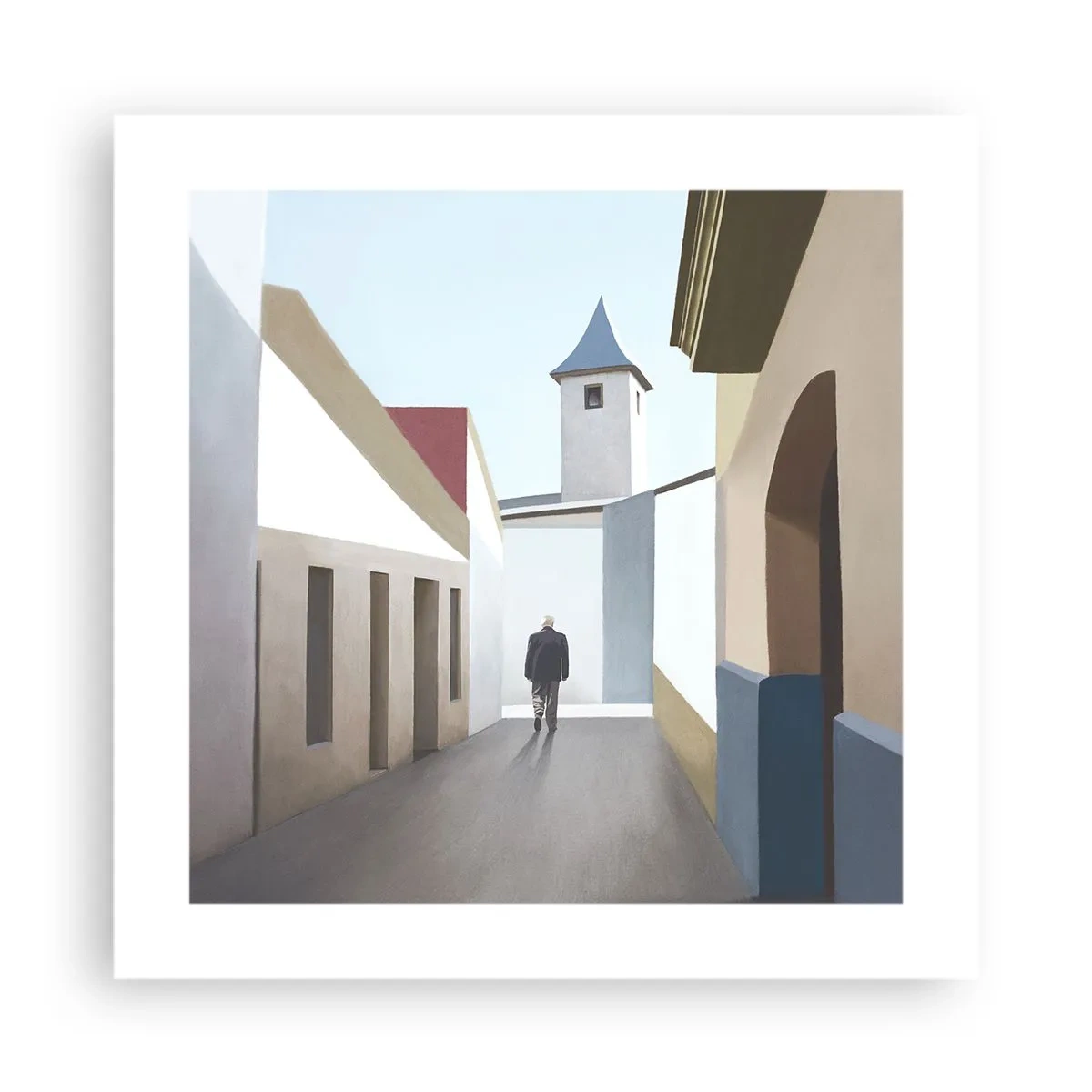 Poster - Een zonnige wandeling - 40x40 cm