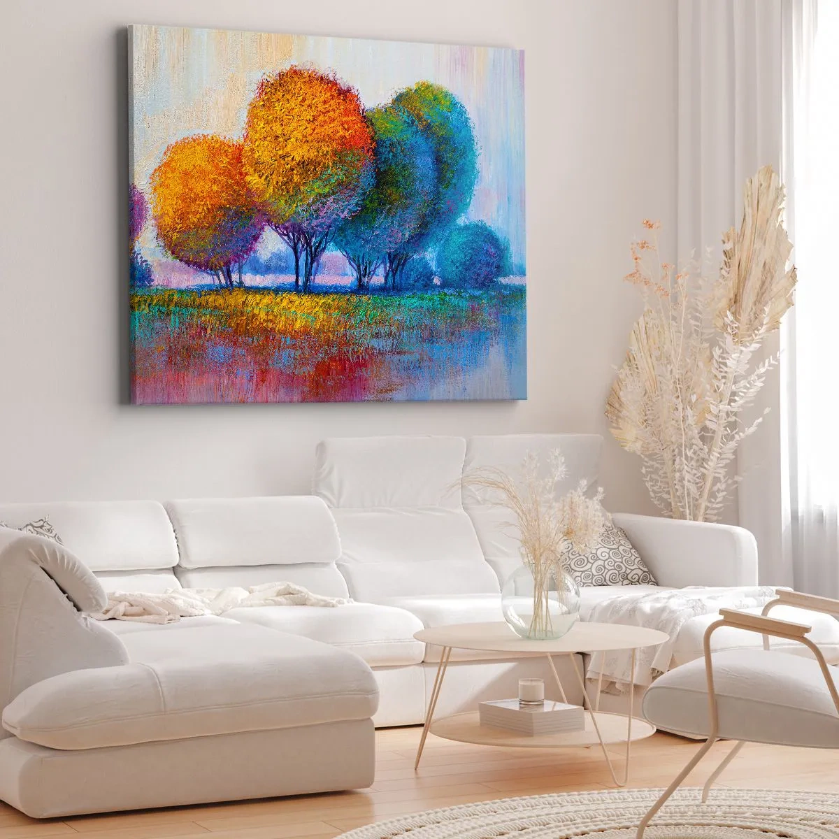 Schilderen op canvas - Een klomp van schitterende kleuren - 120x80 cm