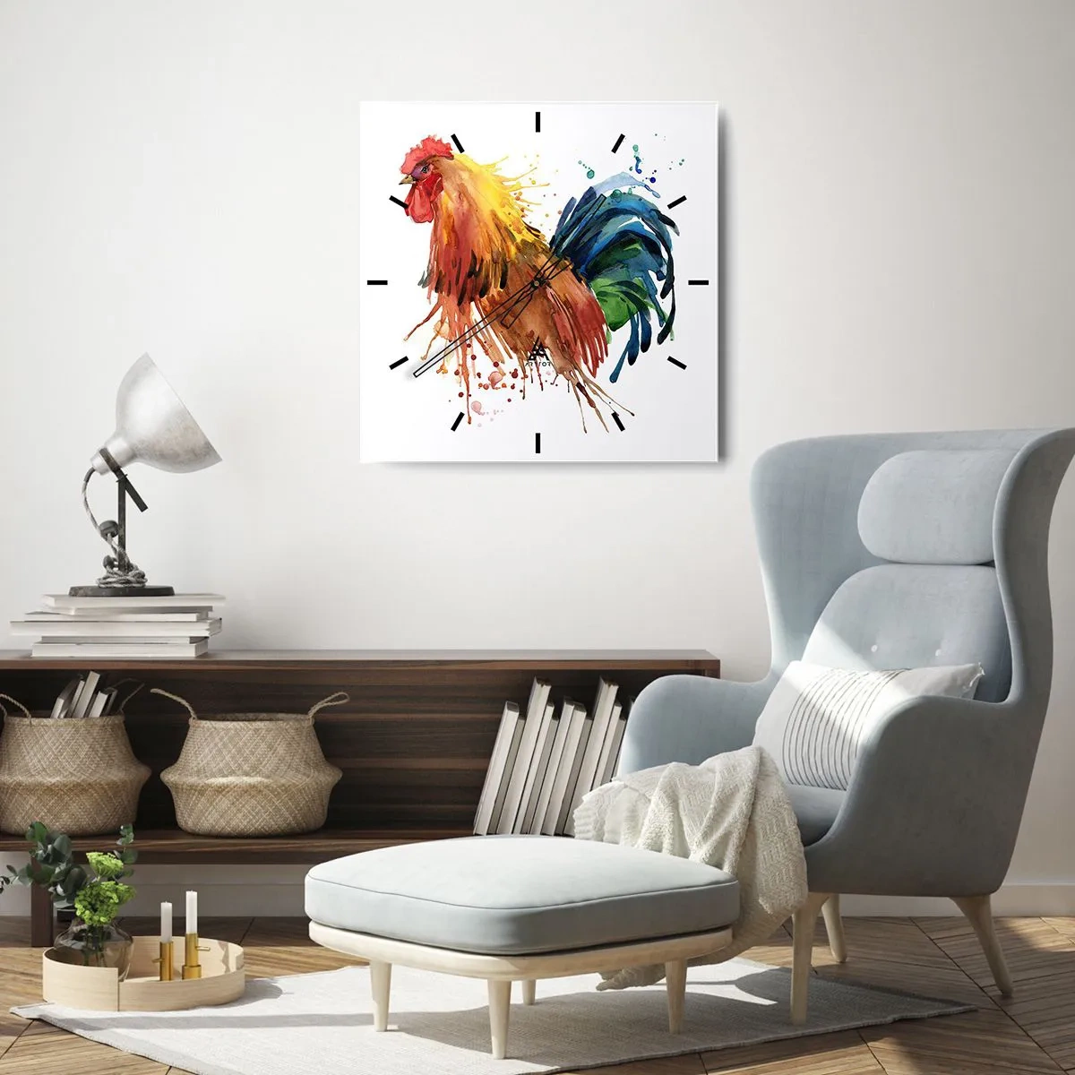 Wandklok - Klok - Koninklijk gewaad, koninklijke trots - 40x40 cm