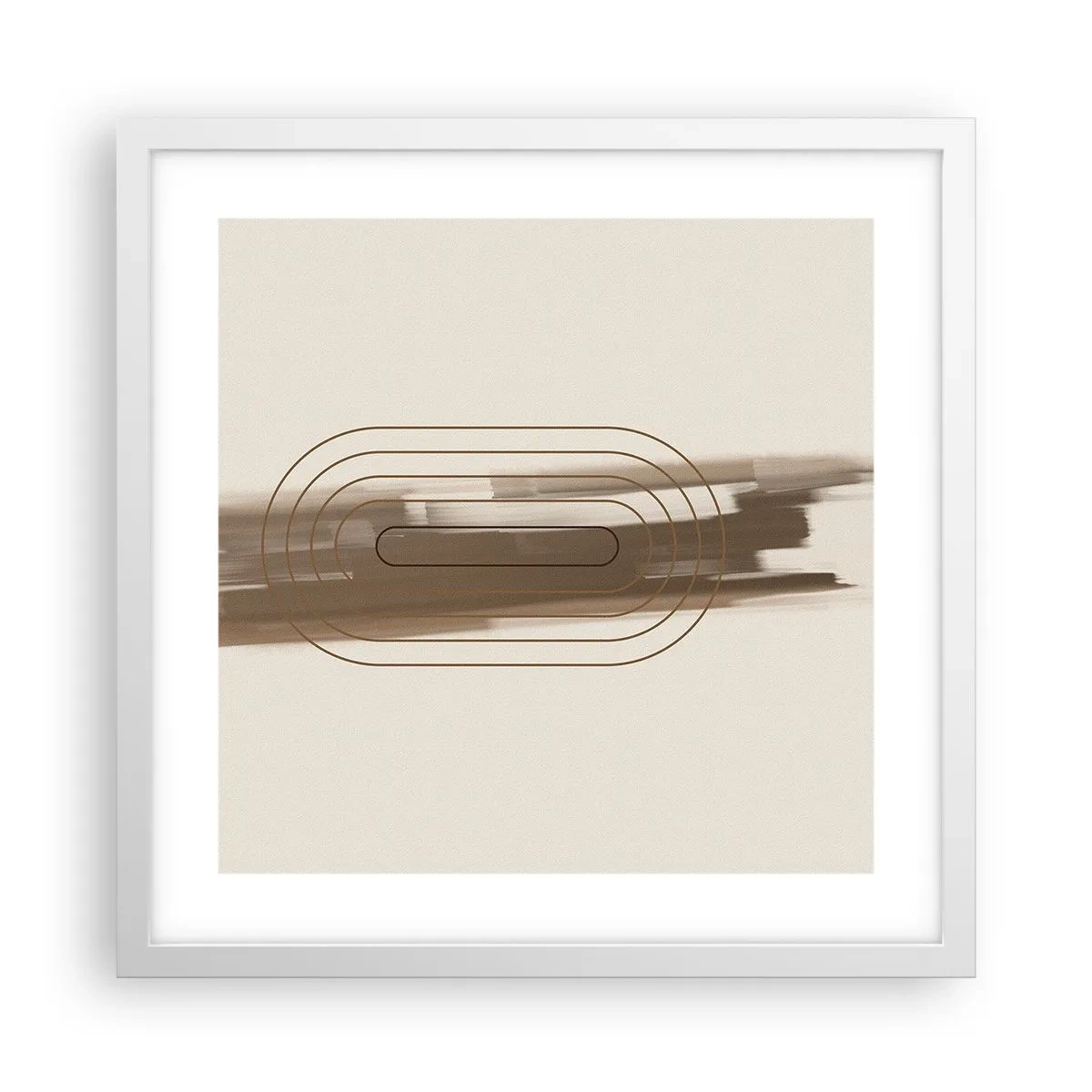 Poster in een witte lijst - Een briesje grijs - 40x40 cm