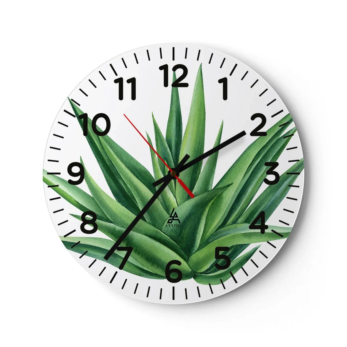Wandklok - Klok - Groen – kracht – leven - 40x40 cm