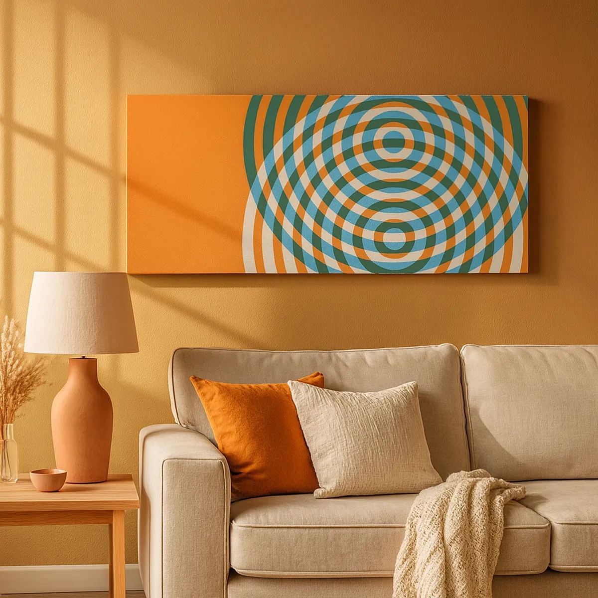 Schilderen op canvas - Abstracte circulaire variatie - 30x30 cm