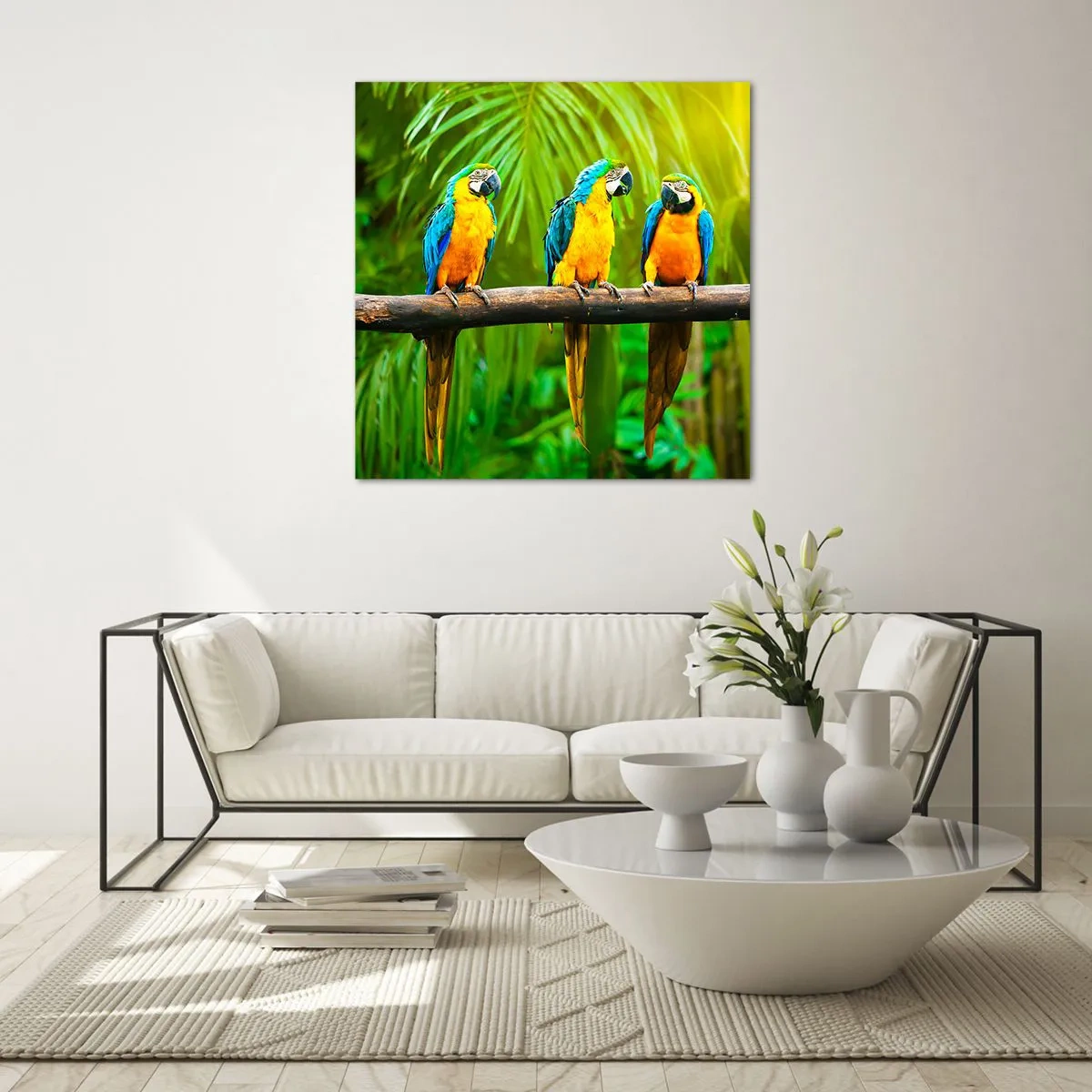 Schilderen op glas - En heb je gehoord dat ze...? - 70x70 cm