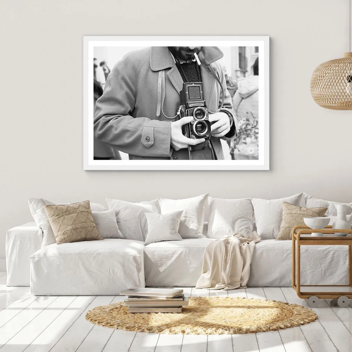 Poster in een witte lijst - Retro stijl - 40x30 cm