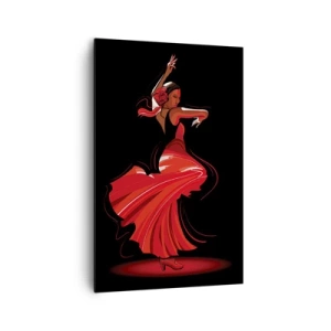 Schilderen op canvas - De vurige geest van flamenco - 80x120 cm