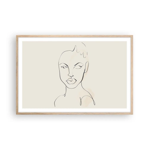 Een poster in een licht eiken lijst - Een overzicht van sensualiteit - 91x61 cm