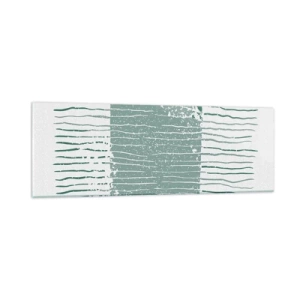 Schilderen op glas - Mariene abstractie - 90x30 cm