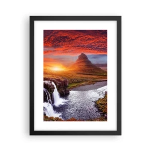 Poster in een zwarte lijst - Een zicht op Midden-aarde - 30x40 cm