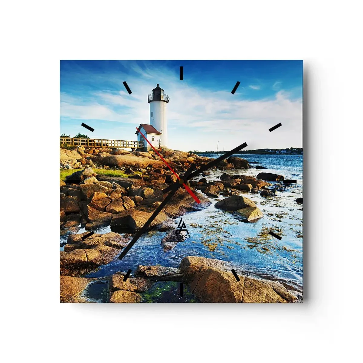 Wandklok - Klok - Kom blij terug, ik wacht - 30x30 cm