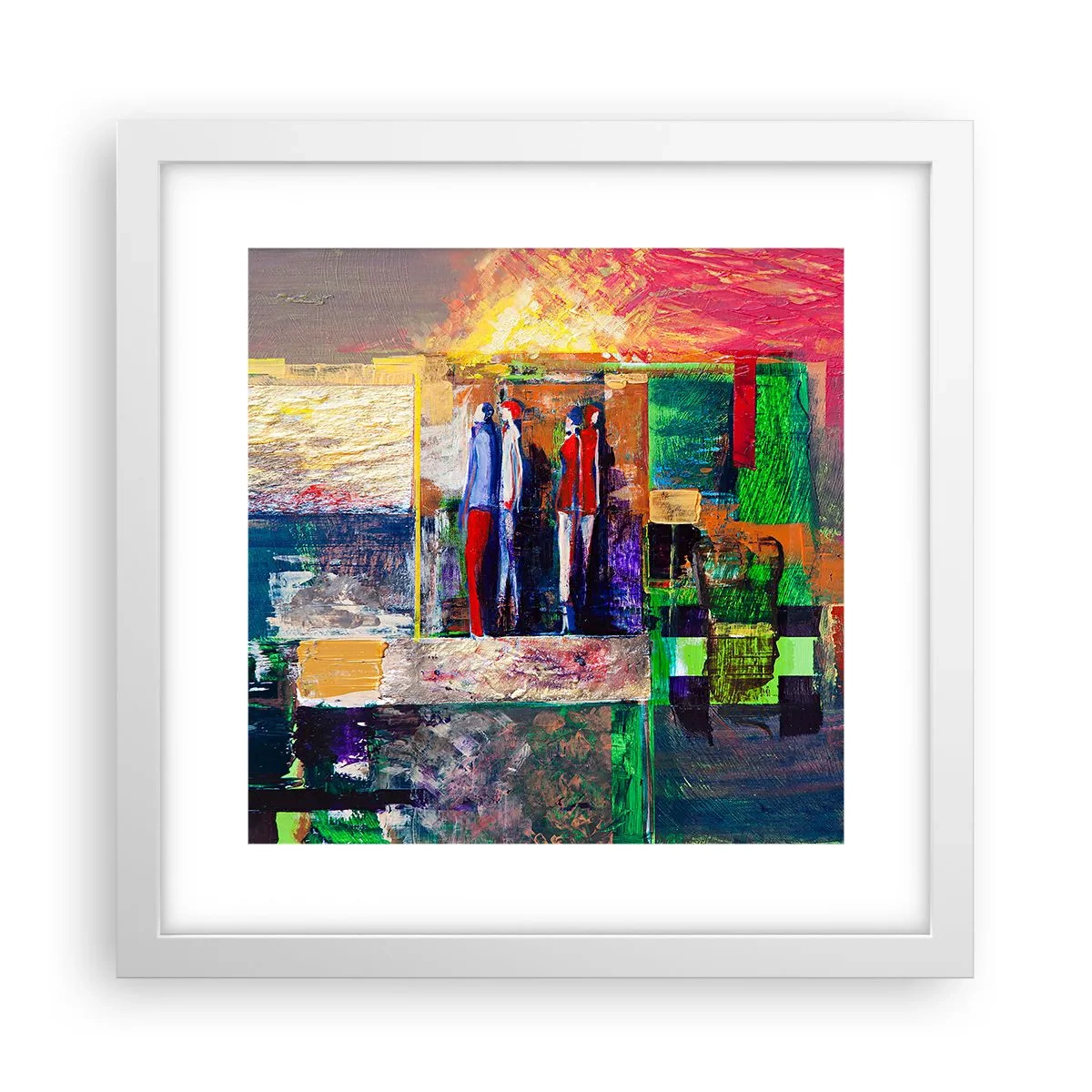 Poster in een witte lijst - Relaties en emoties - 30x30 cm