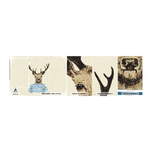 Fotobehang Monster Zelfklevend Deluxe Sticker - Omdat ik van gestreepte t-shirts hou! - Abstractie, Hert, Deel - 100x30 cm