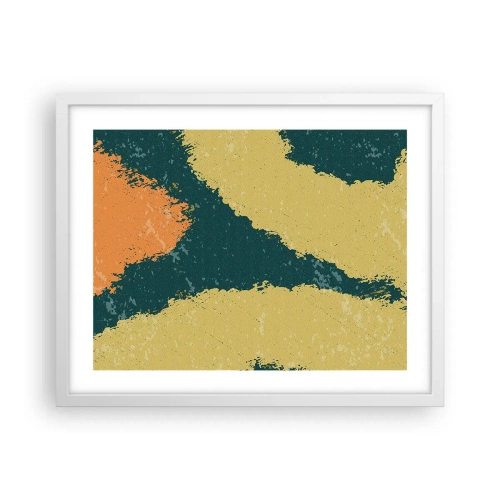 Poster in een witte lijst - Abstractie – langzame beweging - 50x40 cm