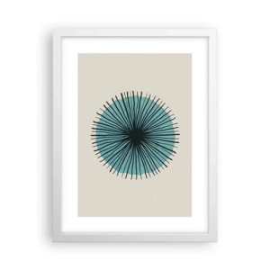 Poster in een witte lijst - Stralend in het blauw - 30x40 cm