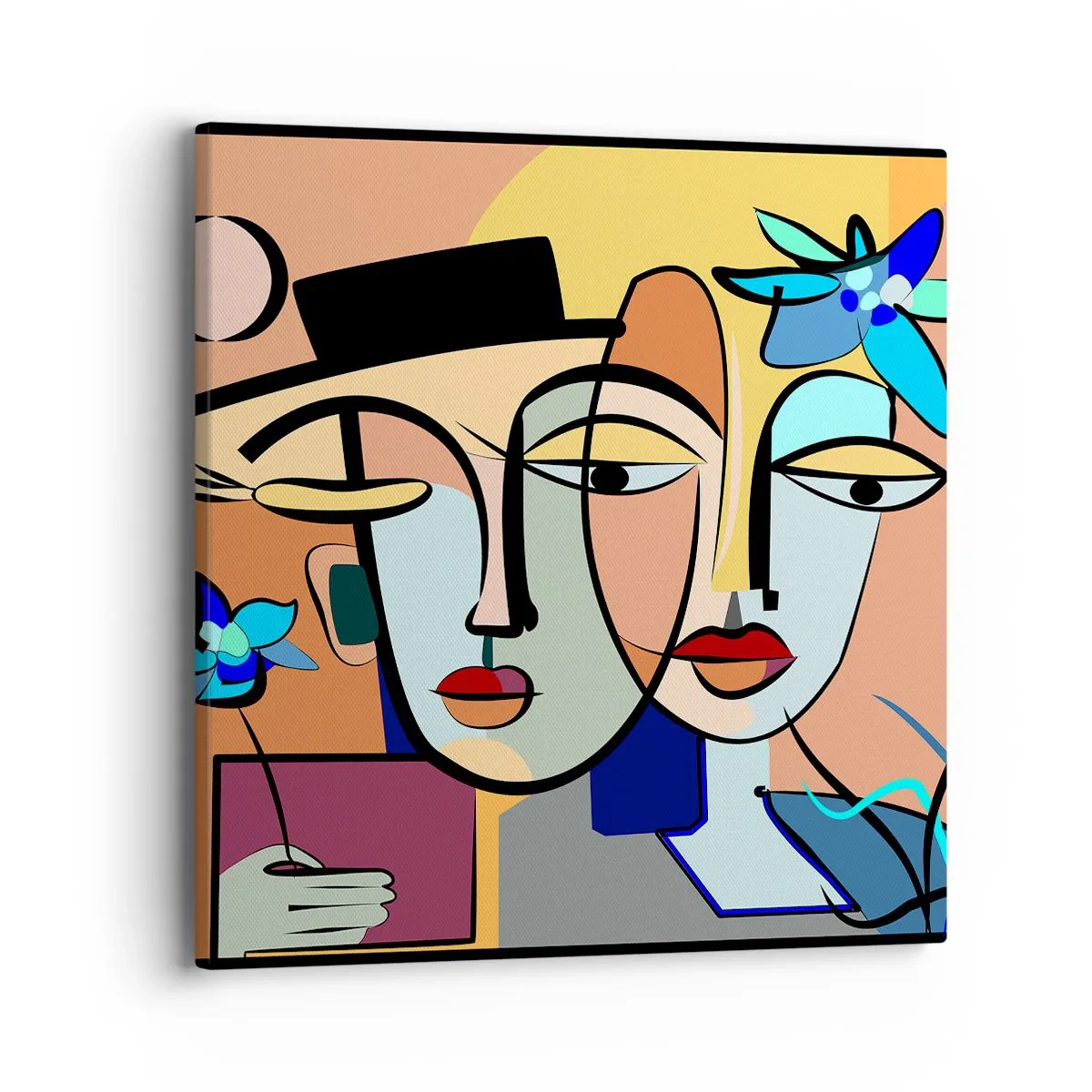Schilderen op canvas - Picasso's randez-vous - 40x40 cm
