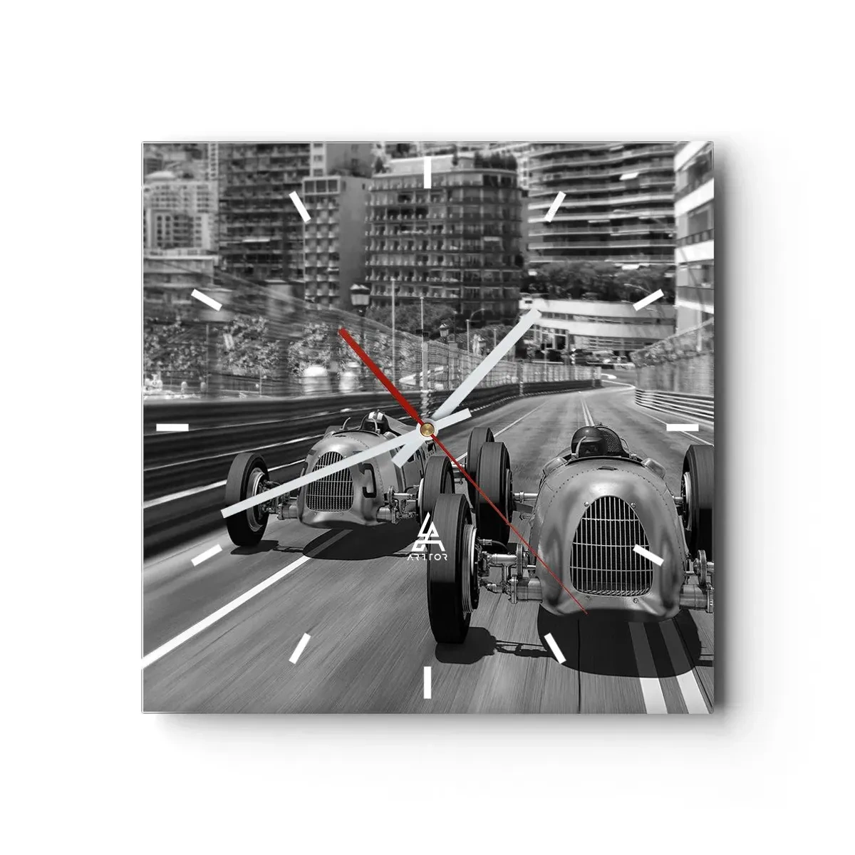 Wandklok - Klok - Lang geleden in Monte Carlo - 40x40 cm