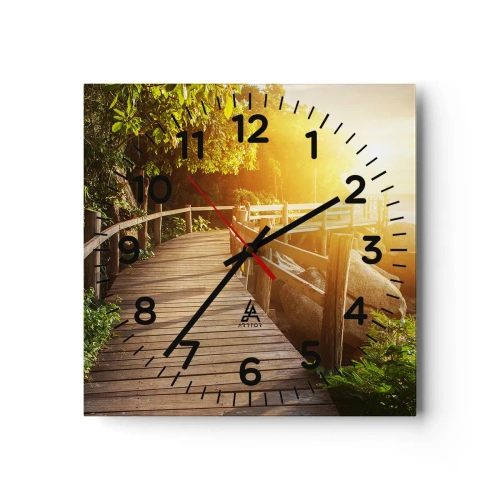 Wandklok - Klok - Nog een beurt, nog een wonder - 40x40 cm