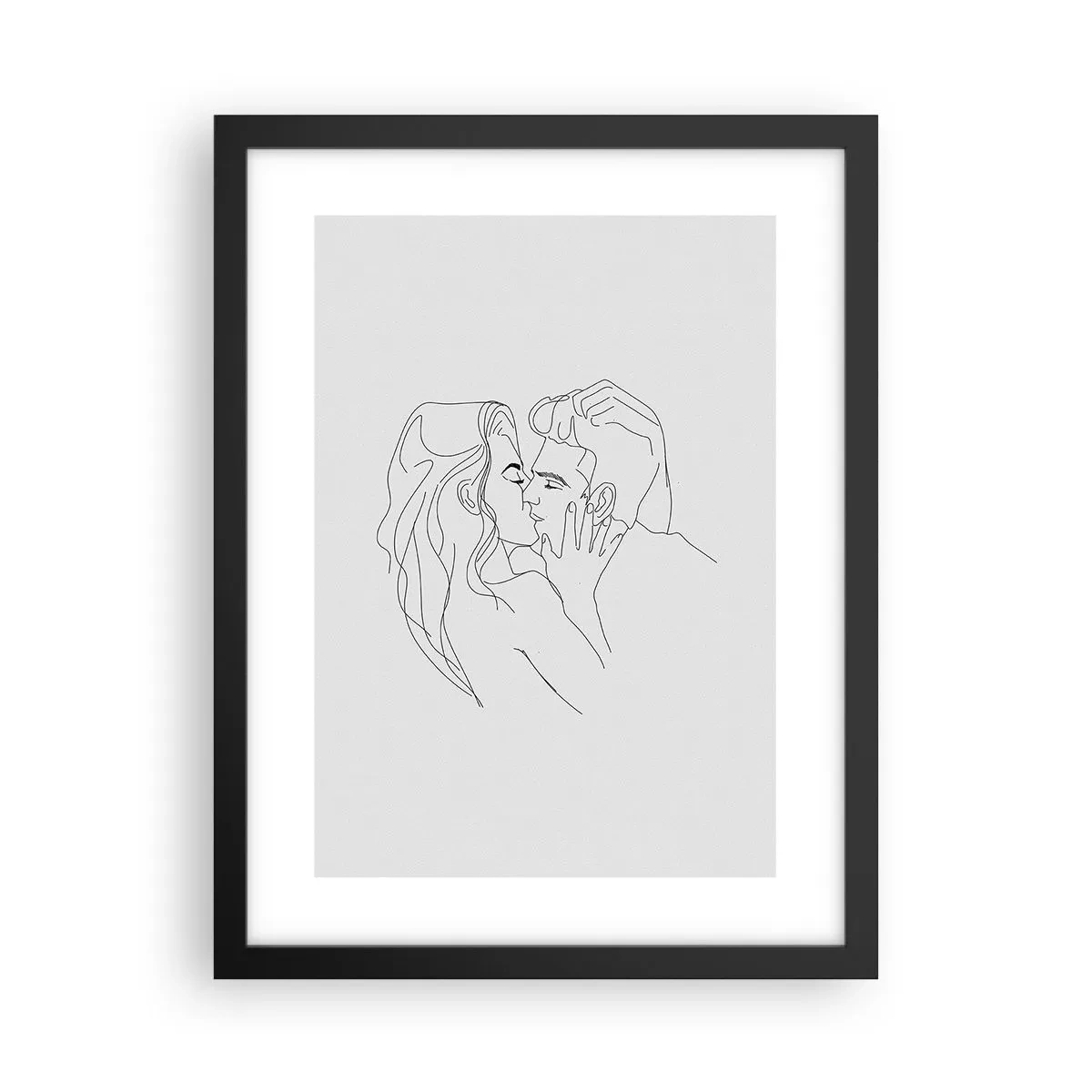 Poster in een zwarte lijst - Dezelfde regel - 30x40 cm