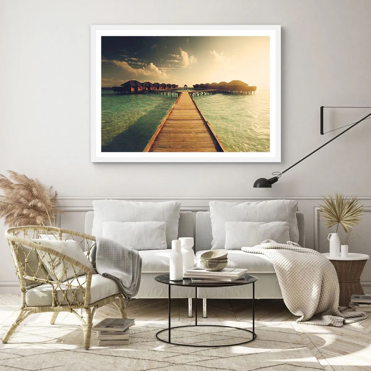 Poster in een witte lijst - Een warme uitnodiging - 40x30 cm