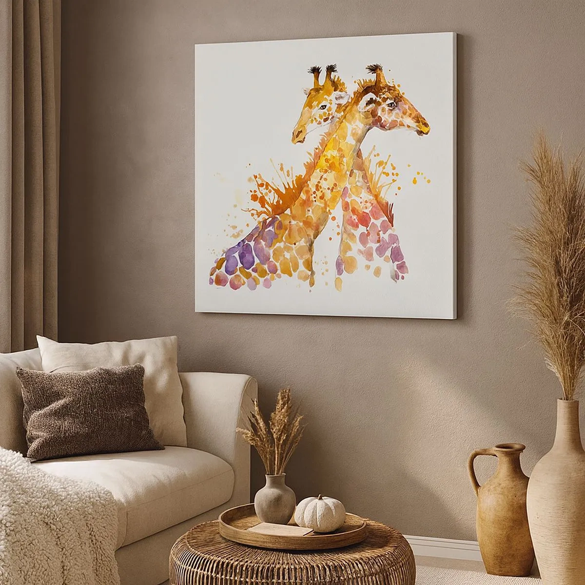 Schilderen op canvas - Is het vriendschap of is het een baby? - 30x30 cm