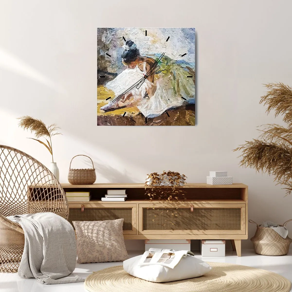 Wandklok - Klok - Naar een schilderij van Degas - 30x30 cm