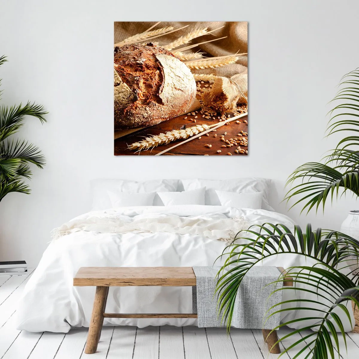 Schilderen op canvas - Smakelijk, geurig, knapperig - 50x50 cm