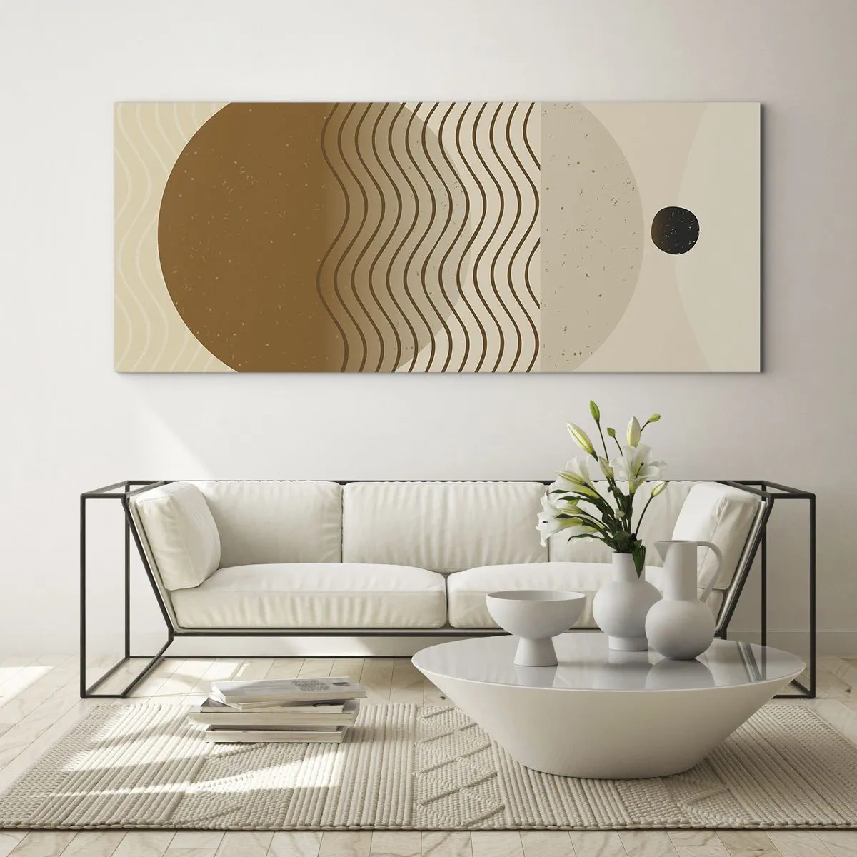 Schilderen op glas - Over de oorsprong van geometrische figuren - 120x50 cm