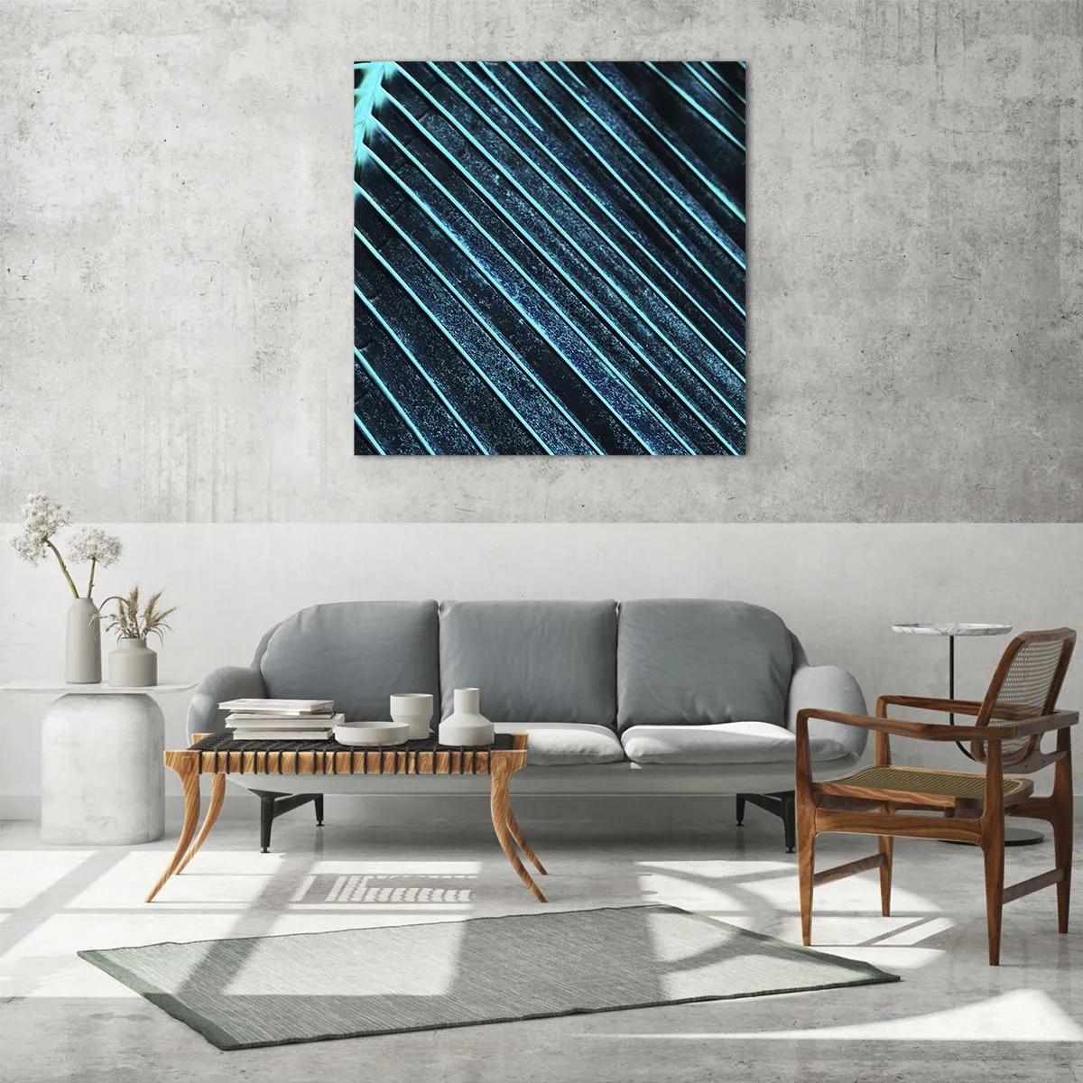 Schilderen op glas - Groene textuur - 30x30 cm