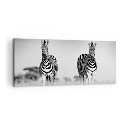Schilderen op canvas - Toch is de wereld zwart-wit - 100x40 cm