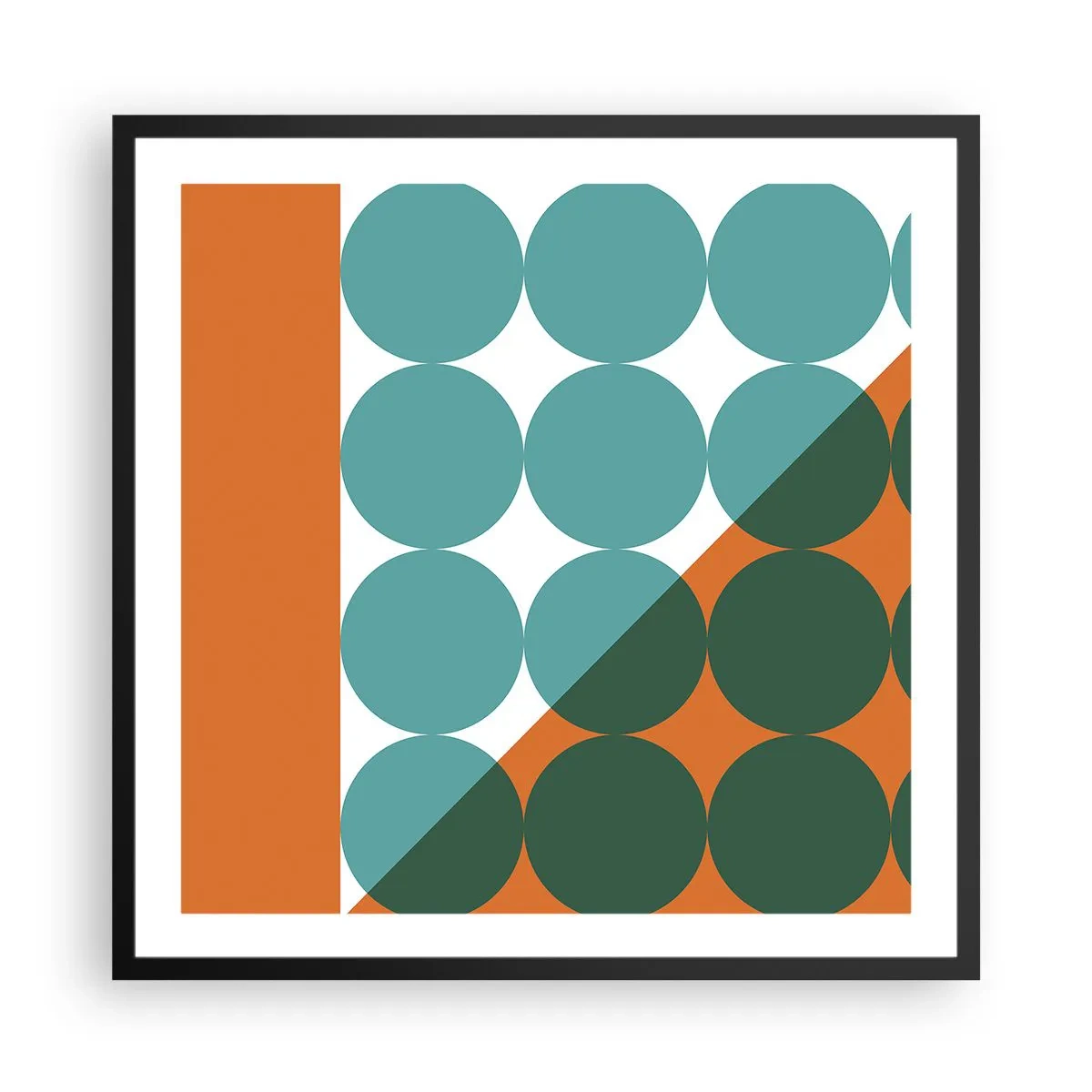 Poster in een zwarte lijst - Omhoog en diagonaal - 60x60 cm