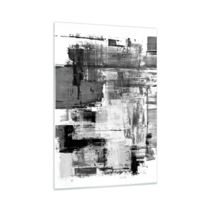 Schilderen op glas - Grijs is prachtig - 70x100 cm