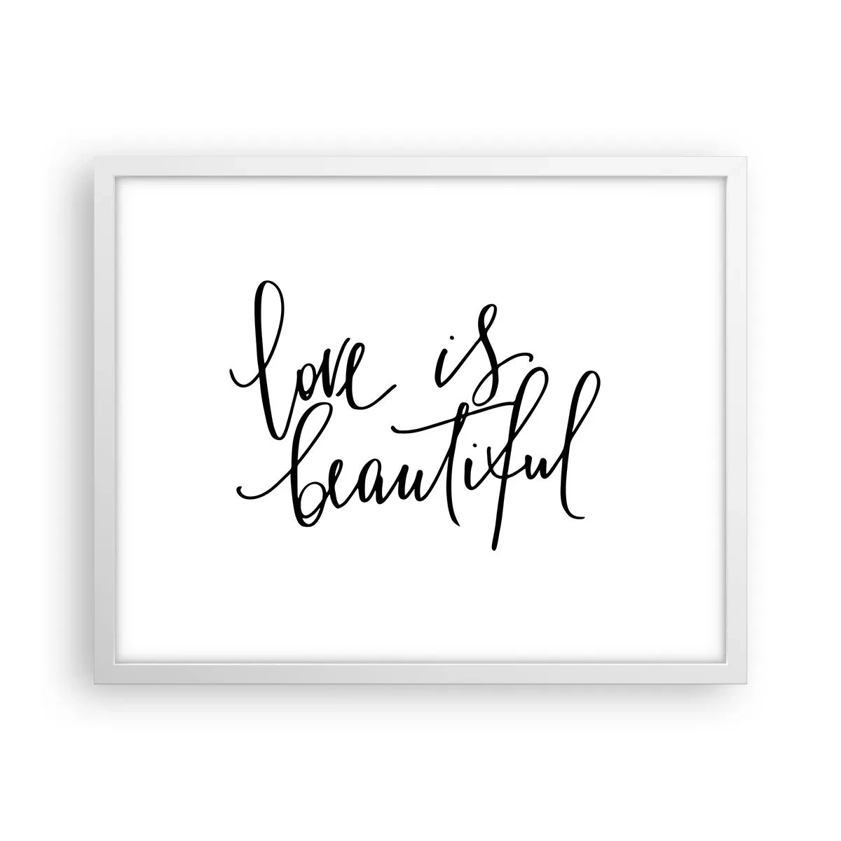 Poster in een witte lijst - Lees en herhaal - 50x40 cm