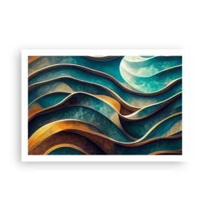 Poster - Meanders van blauw - 91x61 cm