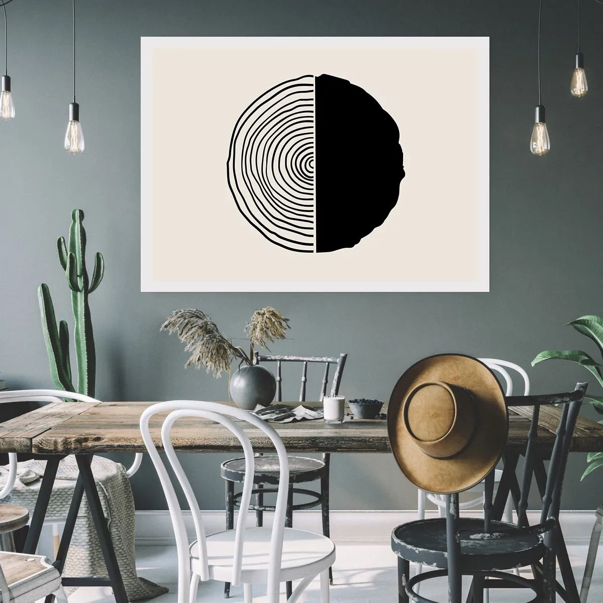 Poster - Half om half - 50x40 cm