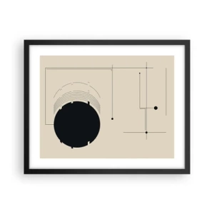 Poster in een zwarte lijst - Een flexibele en dynamische compositie - 50x40 cm