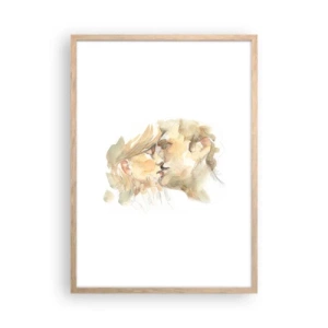 Een poster in een licht eiken lijst - De helft gevonden? - 50x70 cm