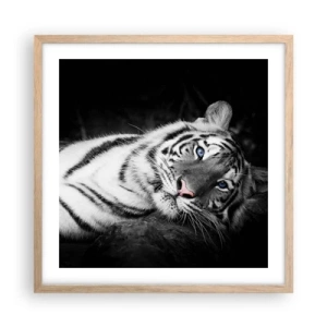 Een poster in een licht eiken lijst - Wildheid en vrede - 50x50 cm