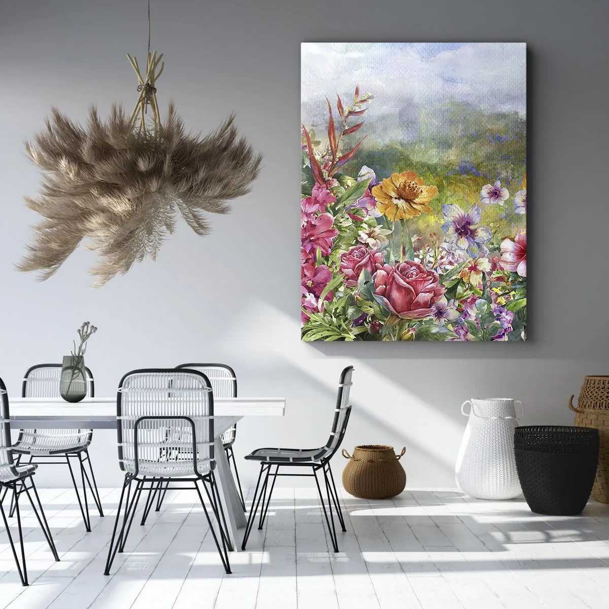 Schilderen op canvas - Een tuin die gek is geworden - 45x80 cm
