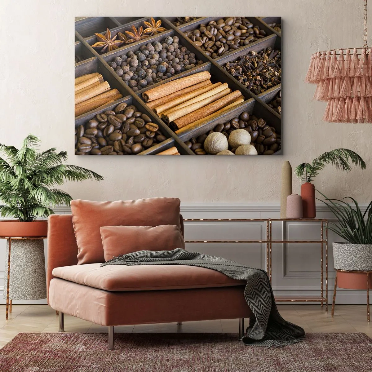 Schilderen op canvas - Een schatkist aan aroma's - 100x70 cm