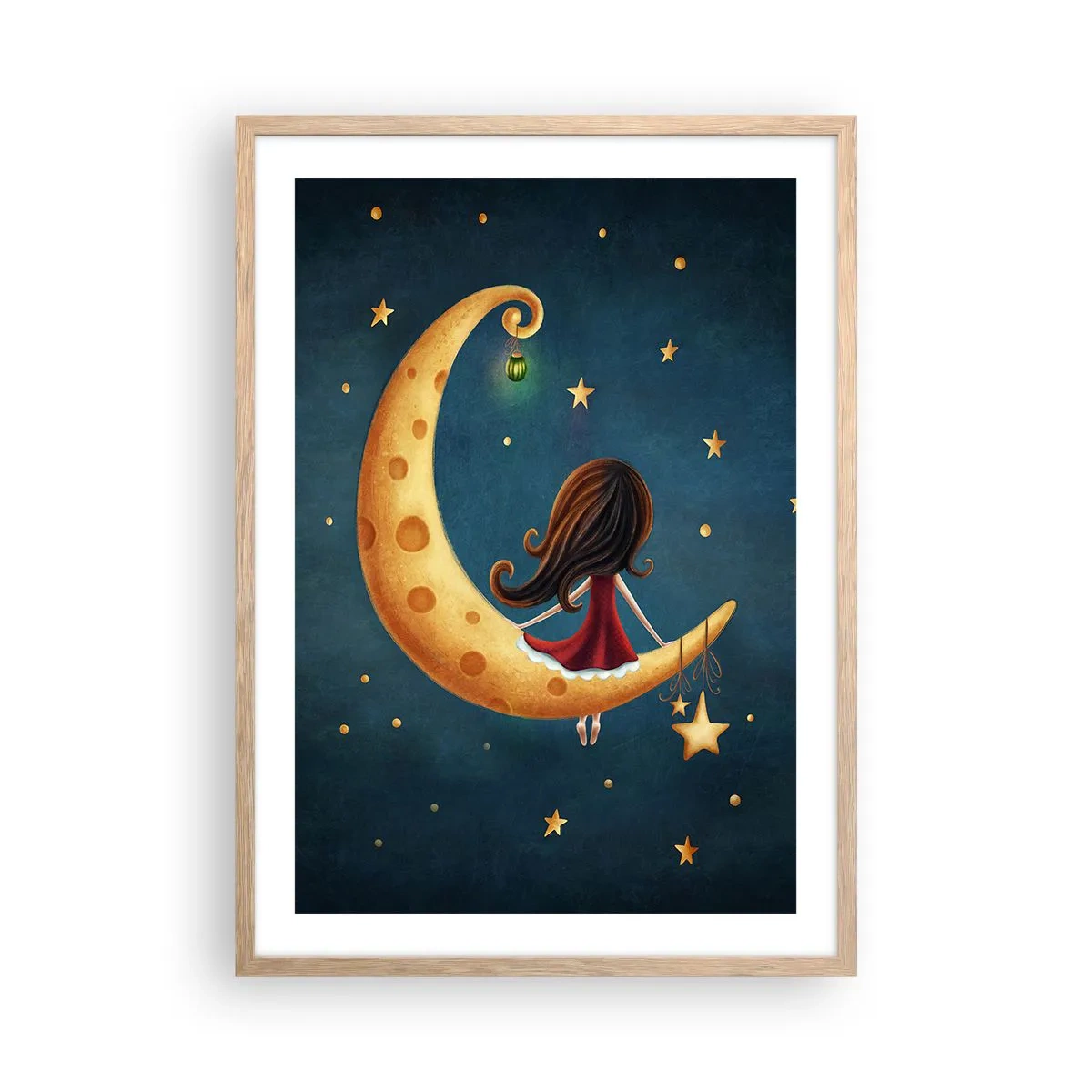 Een poster in een licht eiken lijst - Een keer… - 50x70 cm